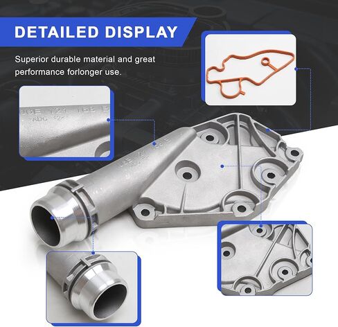 06E121168 06E121139E الألومنيوم مضخة المياه ترموستات غطاء الإسكان موصل المبرد شفة ث / الختم متوافق مع 2.4L 3.2L أودي A4 أفانت A5 كواترو A6 A7 A8 Q5 in Kuwait