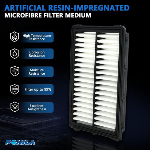 Engine Air Filter Compatible with Hyundai 2022-2024 Tucson Gas,2021-2024 Santa Fe,2020-2024 Sonata,2022-2024 Santa Cruz,2021-2024 K5,2022-24 Carnival,Replace 28113-L1000,FDPAF99096, CA12816 in Saudi Arabia