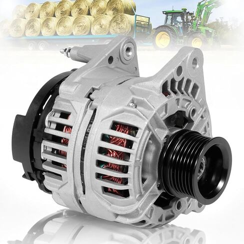 RE529377 Tractor Alternator 12V/70A Fits for John Deere Loader Tractor Skid Steer Models 244J 304J 313 315 328 CT315 4120 5065M 6100D Replaces RE509648 0124315030 0124315042 SE501831 AL5057N in Kuwait