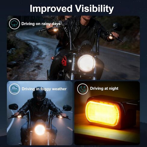 MoKitDora LED إشارات الانعطاف الأمامية الصغيرة ومضات الجري الخفيفة لـ Harley 1999-2017 Dyna Street Bob Low Rider 1996-2003 Sportster 883 1200 XL 2000-2014 Softail Fat Boy Heritage Classic، العنبر in Saudi Arabia
