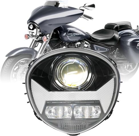 65W High Power Motorcycles LED Headlight with High Low Beam DRL Compatible with Yamaha V STAR 1300 XVS 1300CT 2007-2017 with DOT Certification Motorcycle Headlight in Kuwait
