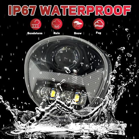 65W High Power Motorcycles LED Headlight with High Low Beam DRL Compatible with Yamaha V STAR 1300 XVS 1300CT 2007-2017 with DOT Certification Motorcycle Headlight in Kuwait