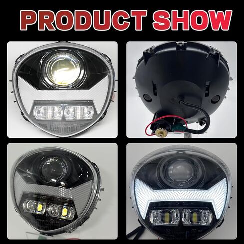 65W High Power Motorcycles LED Headlight with High Low Beam DRL Compatible with Yamaha V STAR 1300 XVS 1300CT 2007-2017 with DOT Certification Motorcycle Headlight in Kuwait