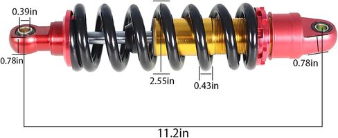 285mm 11in Rear Shock Absorber Suspension 10mm Installation Hole Diameter in Saudi Arabia