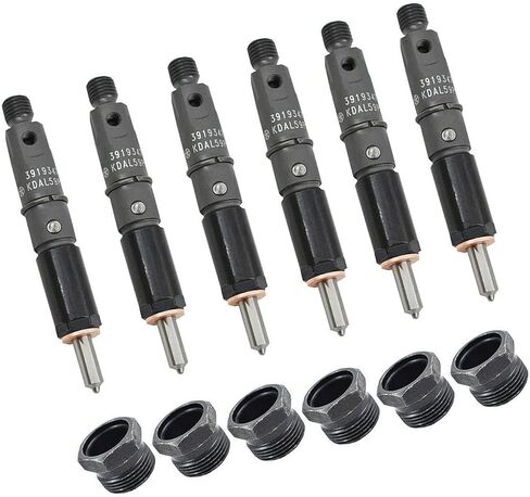 Hconcet （M12）New Diesel Fuel Injector Set Compatible with 88-90 Dodge 5.9L Cummins 4BT Engine 12V 3919347 R4720540 1234 391-9347 in Saudi Arabia