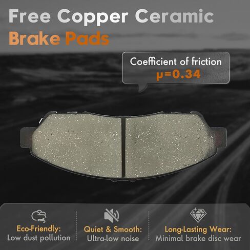 Betthand Front+Rear Brakes and Rotors Geomet 13''+13.1'' Replace for 2009-2015 Honda Pilot, 2007-2013 Acura MDX, 2010-2013 Acura ZDX, 3.5L V6, 980566+980567, 31468+31469 in Kuwait