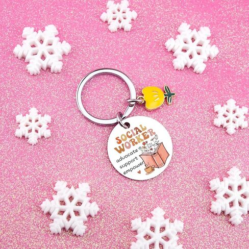 Social Worker Gifts for Women Men Social Worker Appreciation Gifts for School Socials Workers Keychain Thank You Gift for Socials Workers Gift Birthday Anniversary Keyring in Kuwait