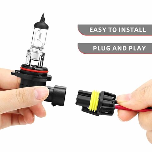 2 Pcs 9005 9006 HB3 HB4 Fog Light Wiring Harness,OEM Replacement Female Adapter Socket,for Car Headlights, Fog Lights in Kuwait