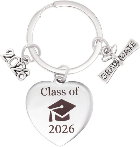 Class of 2026 Keychain Key Ring Graduation 2026 Year Charm Signet Pendant for Her/Him College High School Graduate in Saudi Arabia