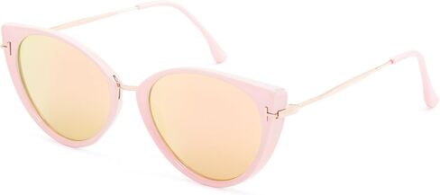 نظارات شمسية من COLOSSEIN Cateye للسيدات، نظارات شمسية كلاسيكية مع عدسات عاكسة in Kuwait