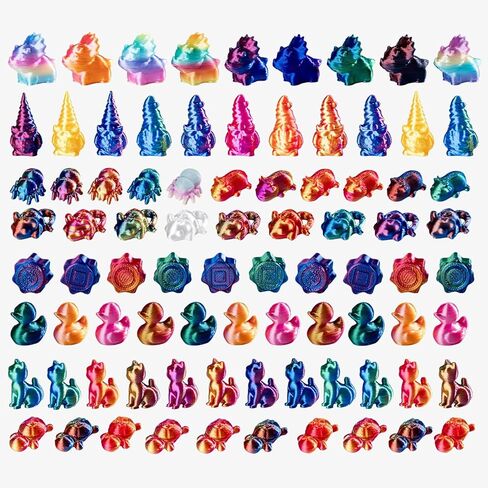 120 Pieces 3D Printed Mini Animals Set, Flexible Joints Mini Mixed Decorations, Exquisite Cute Animals for Home and Office Decoration in Saudi Arabia