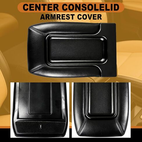 Center Console Lid Replacement Kit for 1999-2007 for Chevy Silverado, Avalanche, Suburban, for GMC Sierra, Yukon - Center Console Cover Black in Saudi Arabia