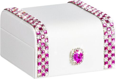 Homde Women Small Jewelry Box: Travel Case for Ring Earring Necklace - Birthday & Return Gift (Black) in Kuwait