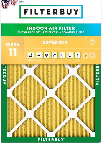 Filterbuy 6x12x1 Air Filter MERV 11 Superior Pet & Allergy Defense (1-Pack), Electrostatic Pleated HVAC AC Furnace Filters Replacement (Actual Size: 5.50 x 11.50 x 0.75) in Kuwait