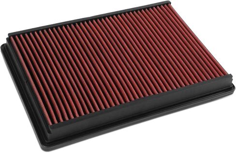 DNA Motoring AFPN-220-RD Clean Air Washable Drop In Panel Air Filter Enhance Engine Performance [Compatible with 02-20 Dodge RAM 1500/02-10 RAM 2500/02-10 RAM 3500/02-10 RAM PICKUP] in Saudi Arabia