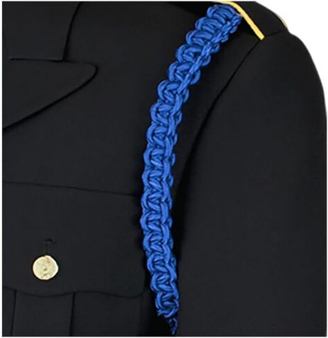 حبل كتف مدفعية الجيش الأمريكي أزرق ساطع لحرس الشرف العسكري JROTC in Kuwait