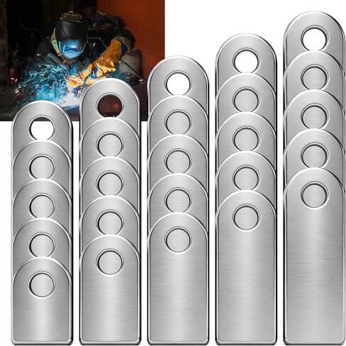 25 عبوة من Dabolang Weld على علامات تبويب ذات فتحات (ارتفاع 40/50/60/70/80 مم) مجموعات معدنية شديدة التحمل للحام وبناء الإطار والتصنيع - أقواس فولاذية ممتازة لإصلاح السيارات والمشروعات الهيكلية in Kuwait