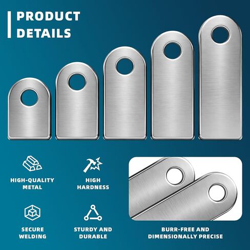 25 عبوة من Dabolang Weld على علامات تبويب ذات فتحات (ارتفاع 40/50/60/70/80 مم) مجموعات معدنية شديدة التحمل للحام وبناء الإطار والتصنيع - أقواس فولاذية ممتازة لإصلاح السيارات والمشروعات الهيكلية in Kuwait