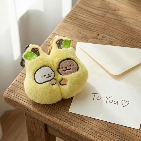Magnetic Pear Keychain Set for Couples, 2 Pack Detachable Charms with Key Rings, His and Hers Gift for Boyfriend Girlfriend, Anniversary, Birthday, Christmas Gift for Him Her, Friends, Family in Saudi Arabia