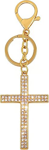 Rhinestone Cross Keychain, Faith Keychain Charm for Keys, Handbags, Backpacks in Saudi Arabia