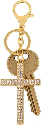 Rhinestone Cross Keychain, Faith Keychain Charm for Keys, Handbags, Backpacks in Saudi Arabia