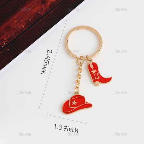 AUEAR, 5 Pack Cute Cowboy Keychain Hat Boots KeyRing Western for Bag Car in Saudi Arabia