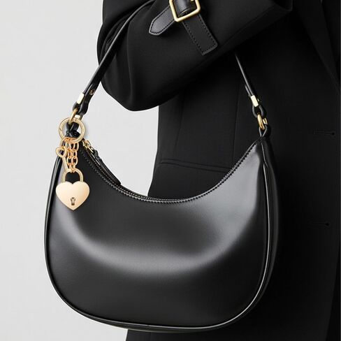 Gold Heart-Shaped Padlock Bag Charms, Gold Padlock Keychain for Women Cute Keychains Decorations Handbags Fashion Accessories Valentine Birthday Gifts in Saudi Arabia