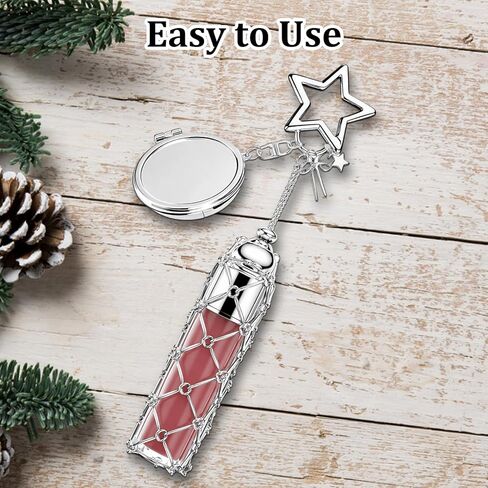 Lipstick Holder Keychain, Star-Shaped Lipstick Keychain Holder, Trendy Y2K Fashion Accessory for Women, Compact and Stylish for Daily Makeup Touch-Ups in Kuwait