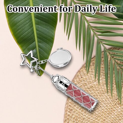 Lipstick Holder Keychain, Star-Shaped Lipstick Keychain Holder, Trendy Y2K Fashion Accessory for Women, Compact and Stylish for Daily Makeup Touch-Ups in Kuwait