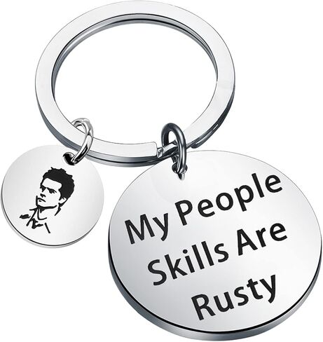 FOTAP SPN Jewelry My People Skills Are Rusty Keychain Castiel TV Show Fans Gift (Rusty Keychain) in Saudi Arabia