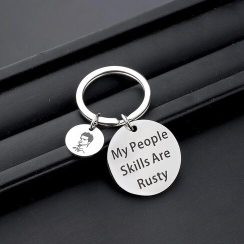 FOTAP SPN Jewelry My People Skills Are Rusty Keychain Castiel TV Show Fans Gift (Rusty Keychain) in Saudi Arabia