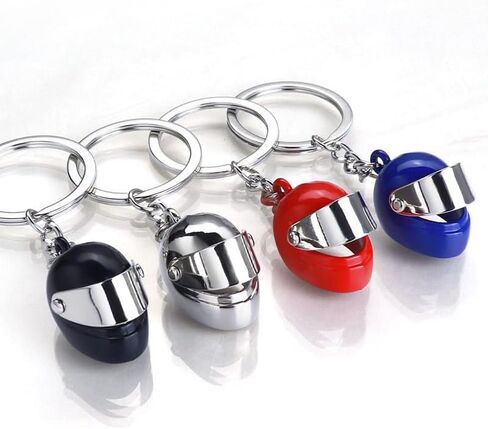 Helmet Style Key Chain for Women Men Mini 3D Motorcycle Helmet Keychain Key Ring Pendant Bag Decoration Accessories in Saudi Arabia