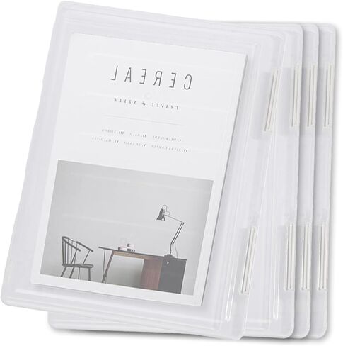 4 Pcs Clear Magazine Protectors for Collectors A4 File 12 x 9 Inch Portable Project Case Paper Storage Box Magazine Display Storage Document Paper Protector in Saudi Arabia
