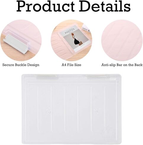 4 Pcs Clear Magazine Protectors for Collectors A4 File 12 x 9 Inch Portable Project Case Paper Storage Box Magazine Display Storage Document Paper Protector in Saudi Arabia