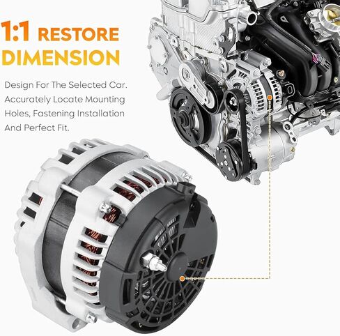 Alternator Compatible with 2007-2014 Cadillac Escalade ESV EXT, chevrolet Avalanche, Silverado, Suburban 1500 2500, Tahoe, GMC Sierra, Yukon, Hummer H2 4.3L 4.8L 5.3L 6.0L 6.2L, 8301N, ADR0369 in Saudi Arabia