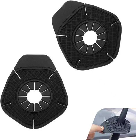 2 PCS Car Wiper Arm Hole Protection Pads, Silicone Wiper Arm Bottom Pivot Guards, Anti-leaf Anti-freeze Protective Cover for Blades Hole, for Most Cars Trucks SUVs (Black) in Kuwait