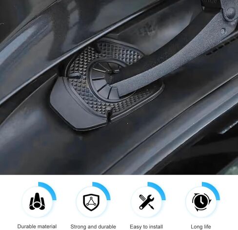 2 PCS Car Wiper Arm Hole Protection Pads, Silicone Wiper Arm Bottom Pivot Guards, Anti-leaf Anti-freeze Protective Cover for Blades Hole, for Most Cars Trucks SUVs (Black) in Kuwait