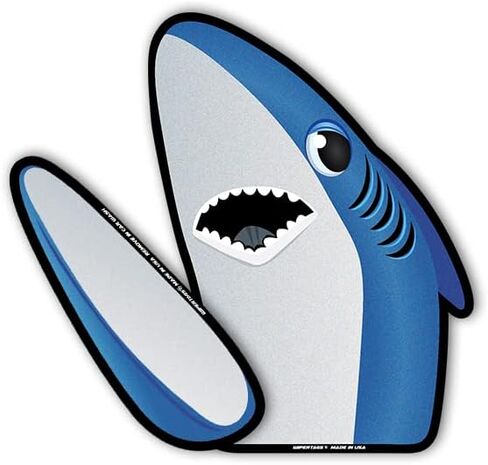 Sharky Waving Fin WiperTag USA with decal attaches to rear vehicle wiper blade in Saudi Arabia