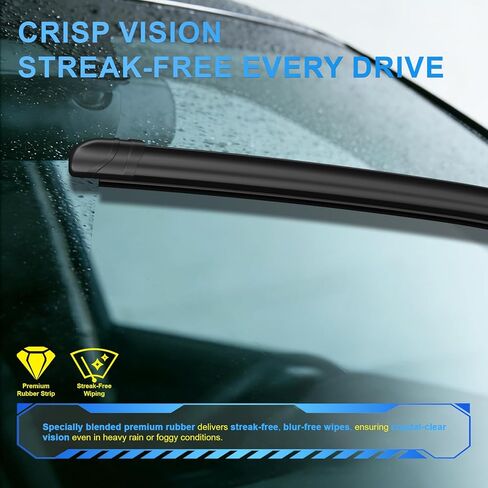 مساحات الزجاج الأمامي CJPPPZIW® - 20 بوصة + 20 بوصة بديلة لـ 1999-2007 Ford F-150 Expedition/2003-2014 Ford E-150 E-250/2005-2010 Explorer، شفرات ممسحة ممتازة لجميع المواسم بجودة OEM (مجموعة من 2) in Kuwait