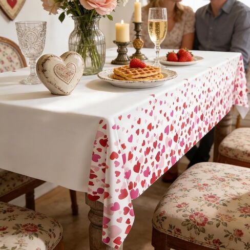 YY Christmas Party Tablecloths Disposable 2 Pieces 108 x 54in Snowflake Tablecovers White for Party Table Decorations in Kuwait