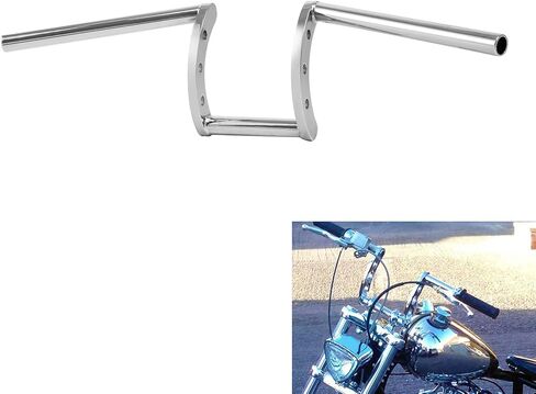 XMT-MOTO Drag Handlebars 1" Z Bars For Harley Triumph Victory BSA Custom Chopper Bobber in Saudi Arabia