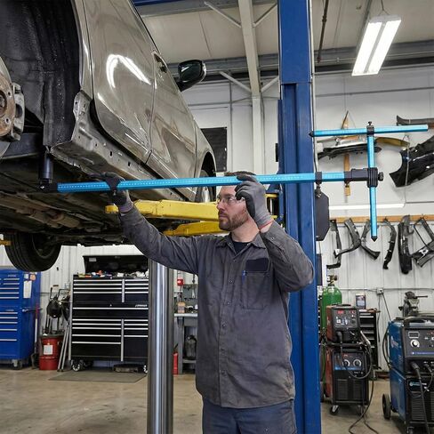 أداة قياس تصغير مقياس ترام الجسم التلقائي (7.8 بوصة - 88.5 بوصة / 200-2250 مم) - هيكل من الألومنيوم للطيران عالي الدقة مع مستوى الروح والمسبار المغناطيسي لإصلاح تصادم إطار الهيكل in Kuwait