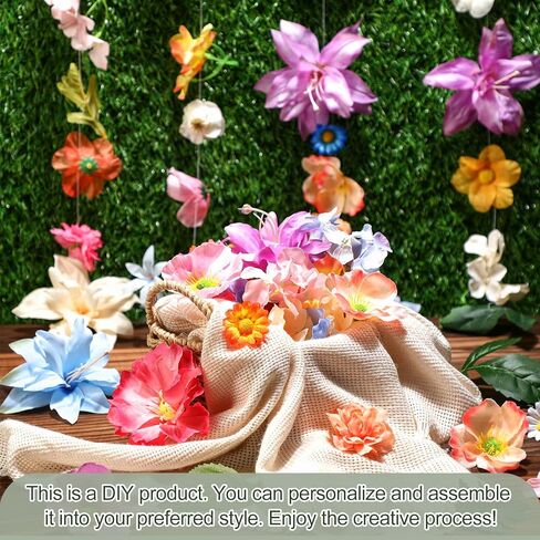 Lyrow 124 Pcs DIY 3D Wildflower Greenery Leaf Hanging Spring Decor Woodland Colorful Floral Wild Flower Floating Decor DIY Wild Flower Plant Theme Birthday Wedding Party Favors Hanging Ceiling Deco in Saudi Arabia