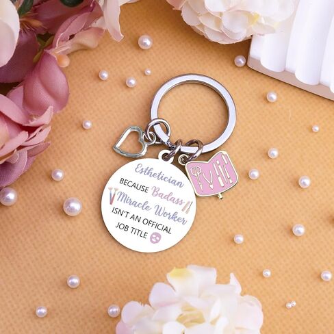 Esthetician Gifts for Women Beautician Gifts for Women Esthetician School Supplies Cosmetologist Gift for Female Aesthetician Keychain Birthday Christmas Gift Idea in Kuwait