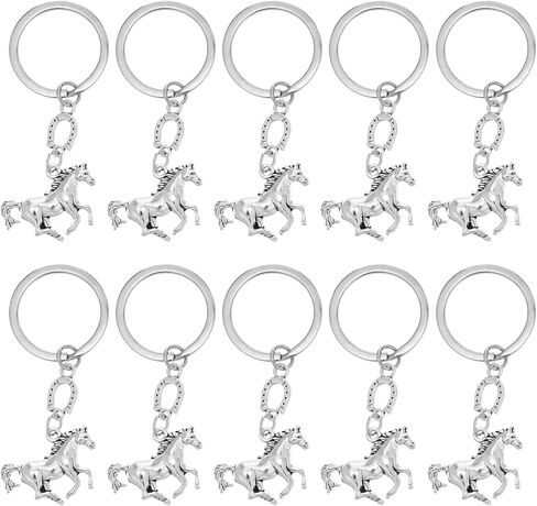 10pcs 2026 Horse Keychain: Chinese New Year Horse Shaped Charms Keychain Party Favors - Purse Bag Zipper Hanging Decors in Saudi Arabia