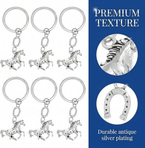 10pcs 2026 Horse Keychain: Chinese New Year Horse Shaped Charms Keychain Party Favors - Purse Bag Zipper Hanging Decors in Saudi Arabia