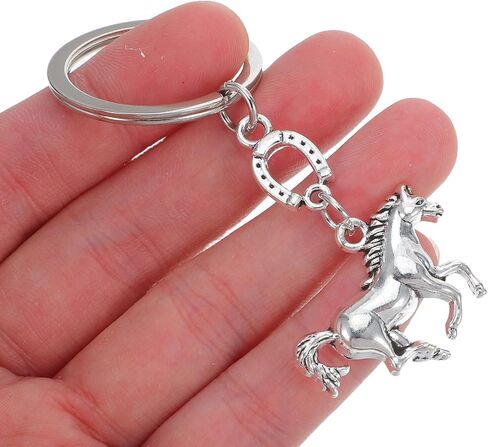 10pcs 2026 Horse Keychain: Chinese New Year Horse Shaped Charms Keychain Party Favors - Purse Bag Zipper Hanging Decors in Saudi Arabia