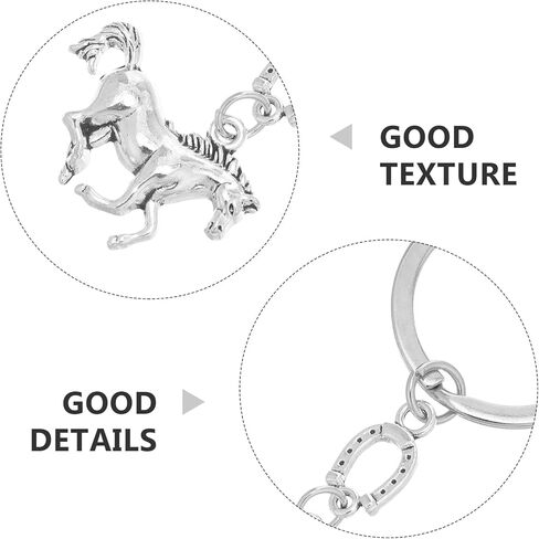 10pcs 2026 Horse Keychain: Chinese New Year Horse Shaped Charms Keychain Party Favors - Purse Bag Zipper Hanging Decors in Saudi Arabia