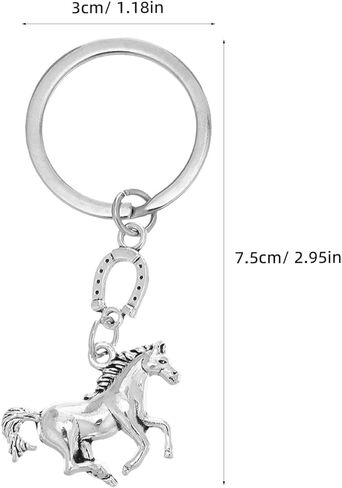 10pcs 2026 Horse Keychain: Chinese New Year Horse Shaped Charms Keychain Party Favors - Purse Bag Zipper Hanging Decors in Saudi Arabia