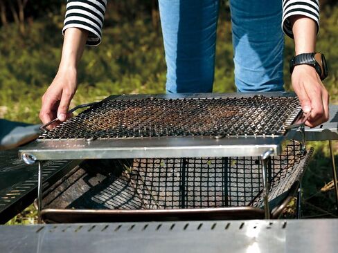 Snow Peak Fireplace Grill - Fireplace Grilling Accessories - Chrome-Coated Steel - 2.8 Ibs - Large in Saudi Arabia